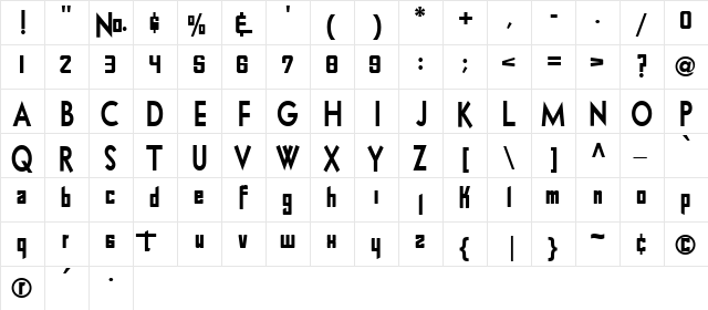 Chatty Cocktails Regular  glyph index