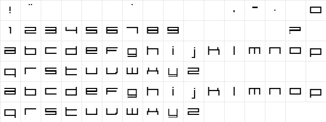 Seriously Bold Regular  glyph index