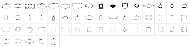 Blue Goblet Frames Regular  glyph index