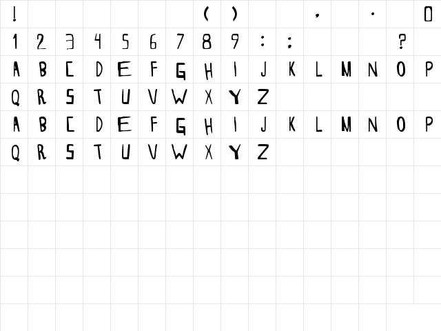 THESORDEN Regular  glyph index