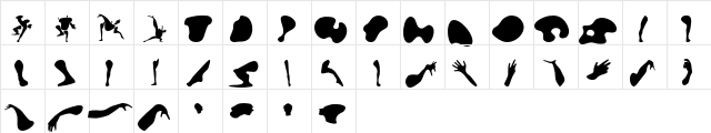 Mutoid Regular  glyph index