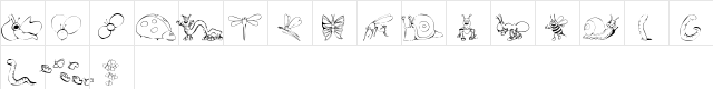 KR Cute As A Bug Regular  glyph index