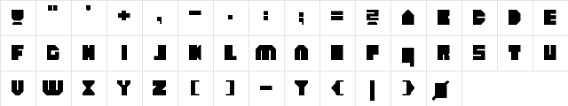 heavyLOUDedge Regular  glyph index