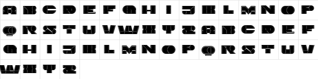 Imbecile Outlined Filled  glyph index