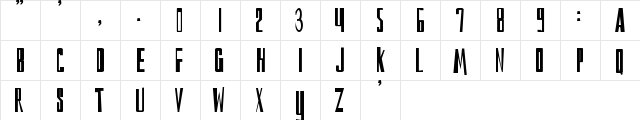 reckoning Regular  glyph index