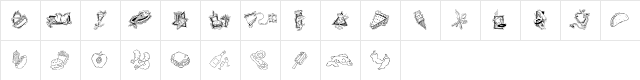 GE Deco Foods Regular  glyph index