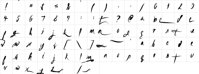 Unfolding Tragedy Clean  glyph index