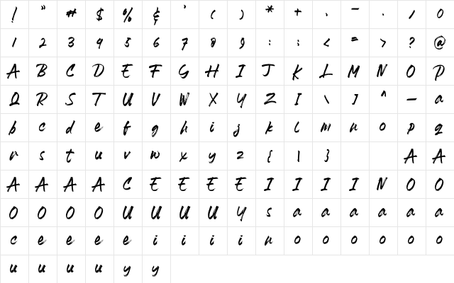 Heydhar Regular  glyph index