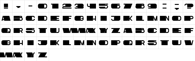 Latest Regular  glyph index