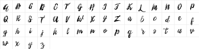 Sunshine_Melody Regular  glyph index