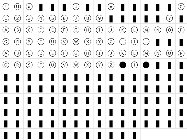 WhitneyIndexWhite Medium  glyph index