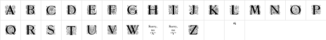 ZallmanCaps Regular  glyph index