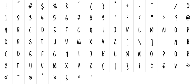 SNOWBREAK Regular  glyph index
