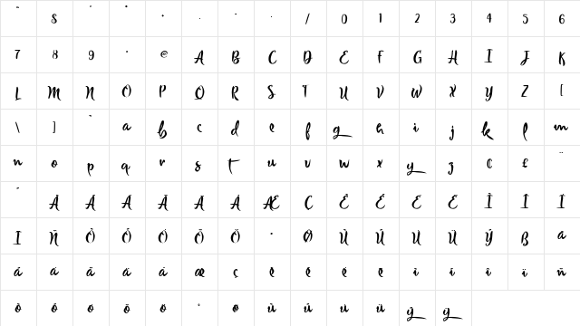 Joker Smiling Regular  glyph index