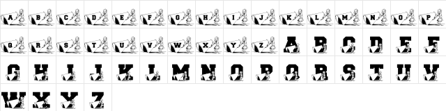 LMS New Cheerleader Regular  glyph index