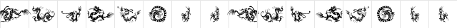 HFF Chinese Dragon Regular  glyph index