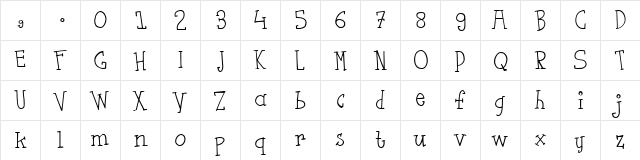 flutSaus Regular  glyph index