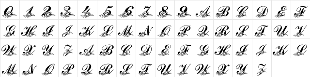 LMS Sunflowers for Jodie Regular  glyph index