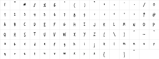Auto Crush Regular  glyph index
