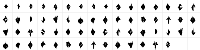 SWSleep Regular  glyph index