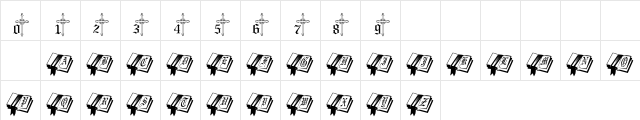Holy Book Regular  glyph index