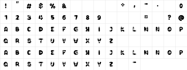 Orange Regular  glyph index