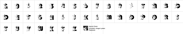 pf_xmas_roo Regular  glyph index