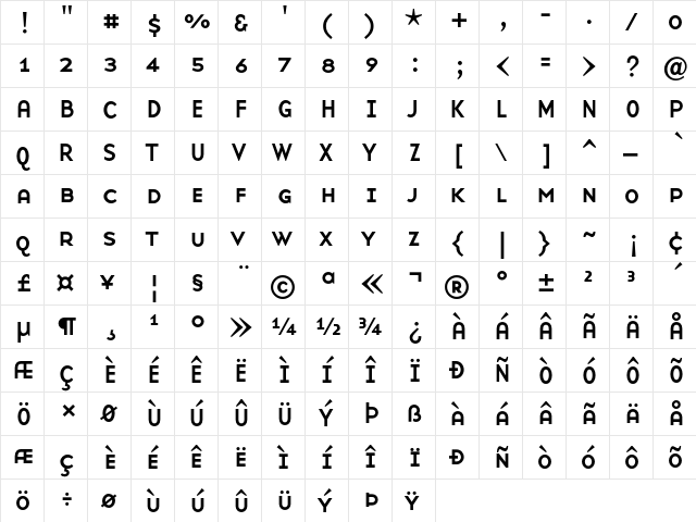 Base9SC Small Caps  glyph index