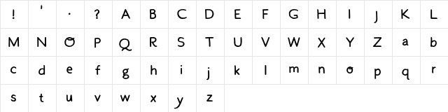 On Kayak Regular  glyph index