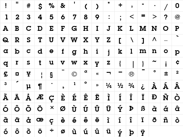 ITCLubalinGraph-Demi Demi  glyph index