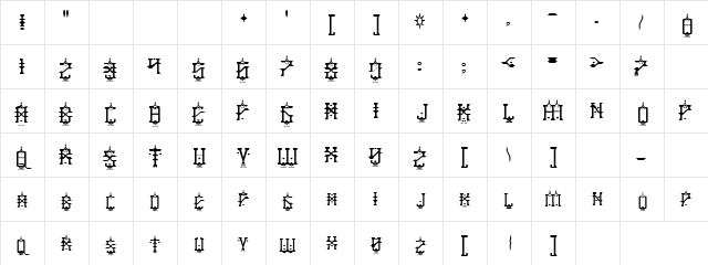 China Tomb Regular  glyph index