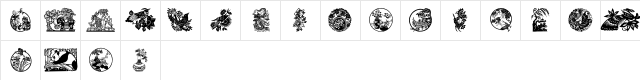 GE Chinese Art Regular  glyph index