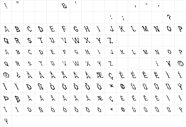 FZ UNIQUE 5 LEFTY Normal  glyph index