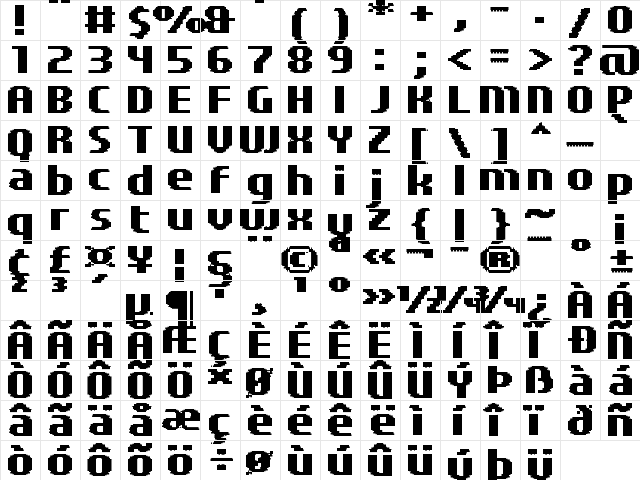 UF Elementar Basica 13.31.2 a Regular  glyph index