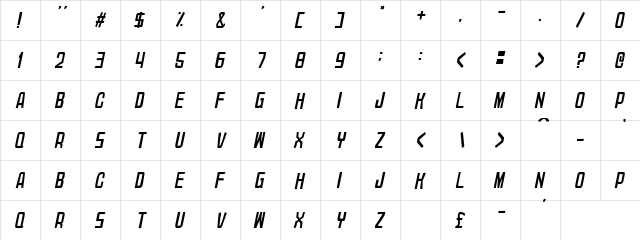 Critical Role Play Cursiva  glyph index