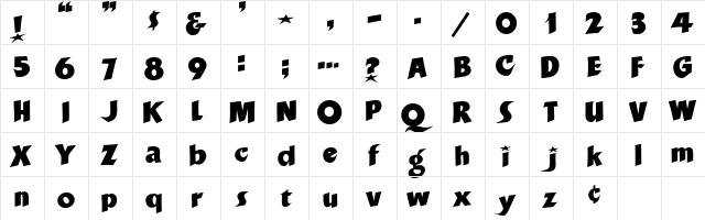 4 Vasona DNA Regular  glyph index