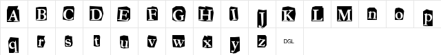 Fanzine Regular  glyph index