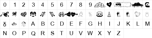 tungfont love 002 Regular  glyph index