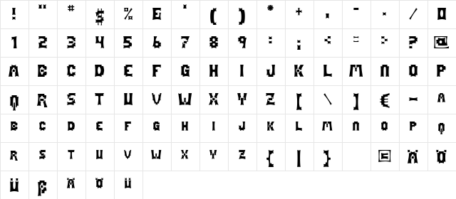 Mage Regular  glyph index