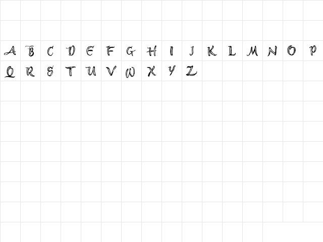 AEZ scripty AEZ scripty  glyph index