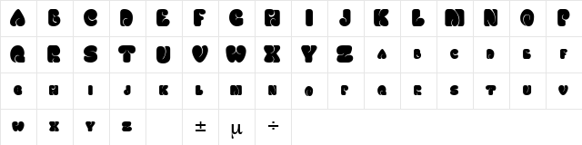 GranCanaries Regular  glyph index