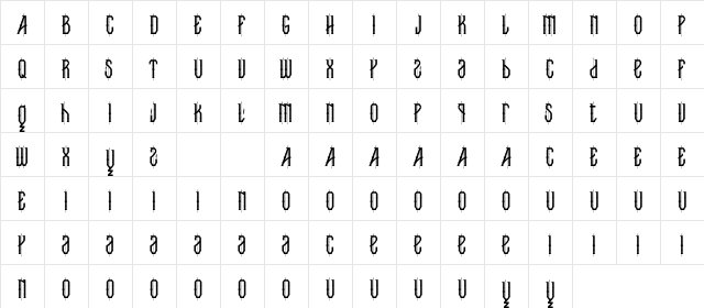 Throwing Axes Arrow Regular  glyph index