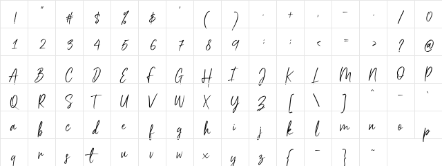 Sehaty Regular  glyph index