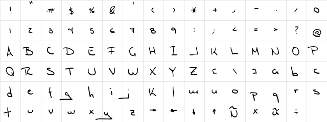 FG Augustin Regular  glyph index