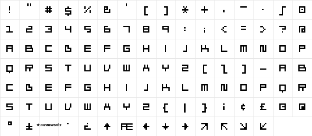 Ivorg Regular  glyph index