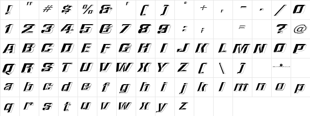 LHF Convecta FUL Regula  glyph index