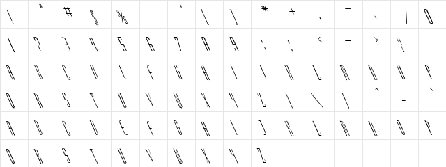 Joe 19 Regular  glyph index