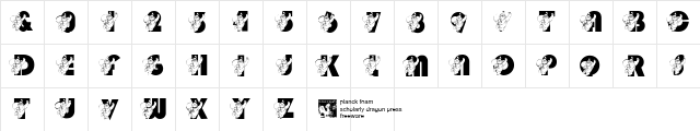 pf_xmas_bear Regular  glyph index