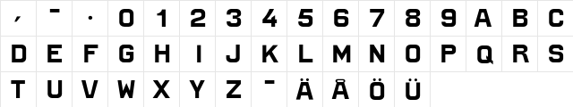 5Ringli Regular  glyph index