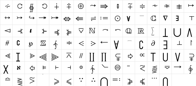 Mathematical Pi 2 BQ Regular  glyph index